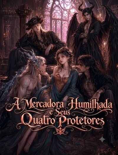 Capa da minisserie A Mercadora Humilhada e Seus Quatro Protetores