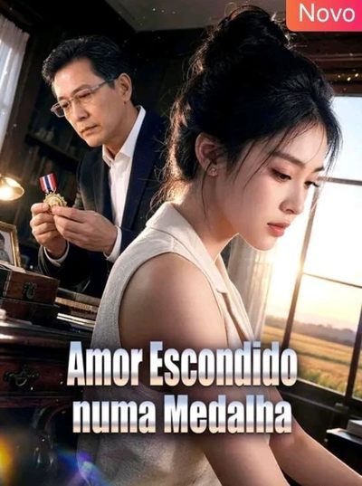 Capa da minisserie Amor Escondido numa Medalha