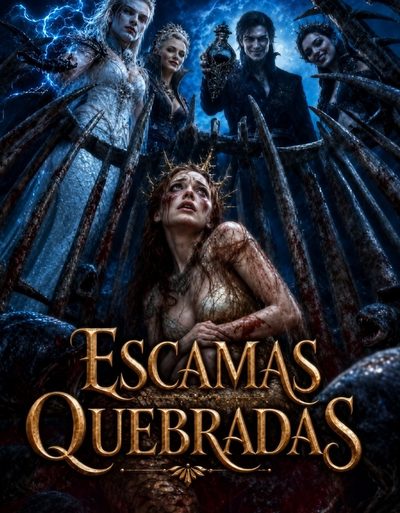 Capa da minisserie Escamas Quebradas