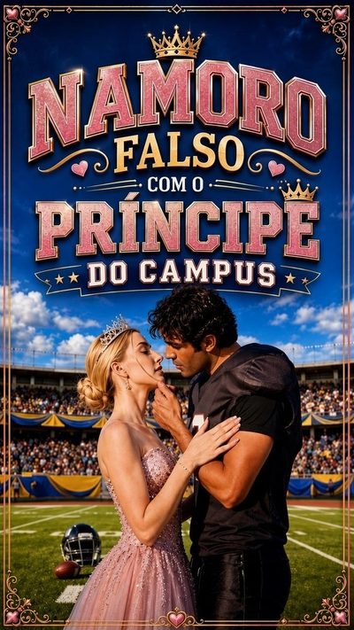 Capa da minisserie Namoro Falso com o Príncipe do Campus