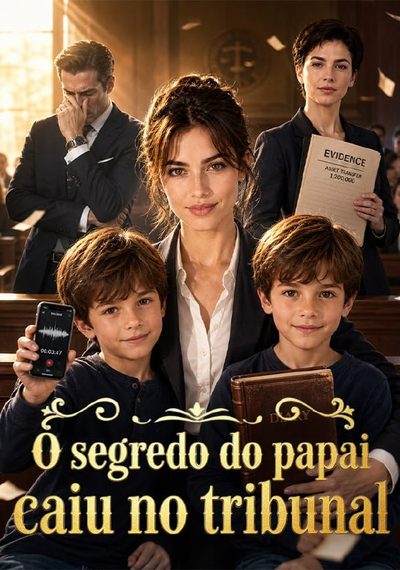 Capa da minisserie O Segredo do Papai Caiu no Tribunal