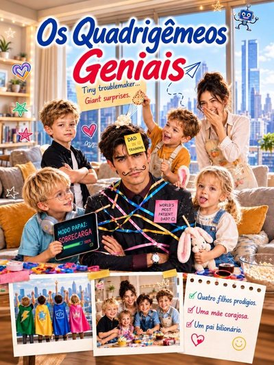 Capa da minisserie Os Quadrigêmeos Geniais