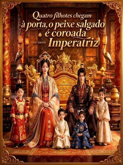 Capa da minisserie Quatro Filhotes Chegam à Porta, o Peixe Salgado É Coroada Imperatriz