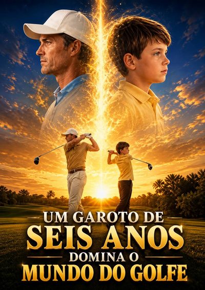 Capa da minisserie Um Garoto de Seis Anos Domina o Mundo do Golfe