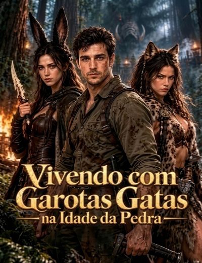 Capa da minisserie Vivendo com Garotas Gatas na Idade da Pedra